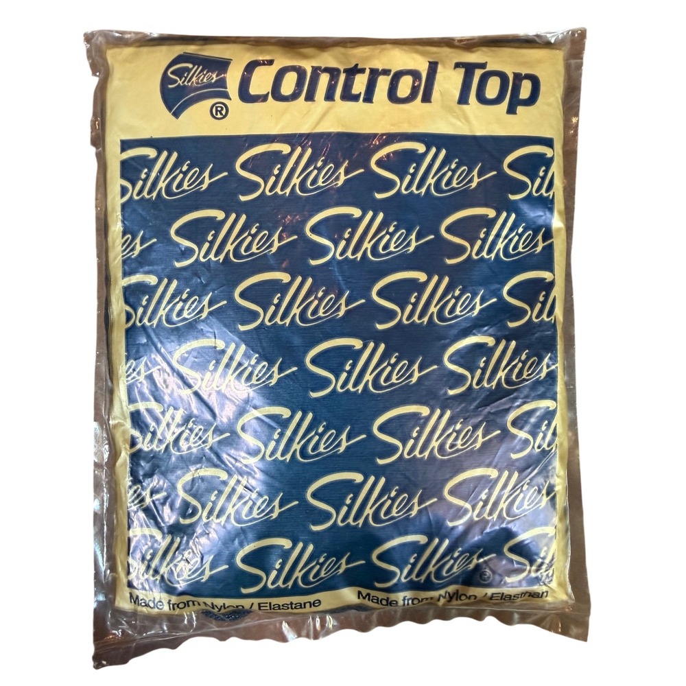 Silkies Control‎ Top Hose Navy Blue Medium Vintage Tights Support Legs 070207